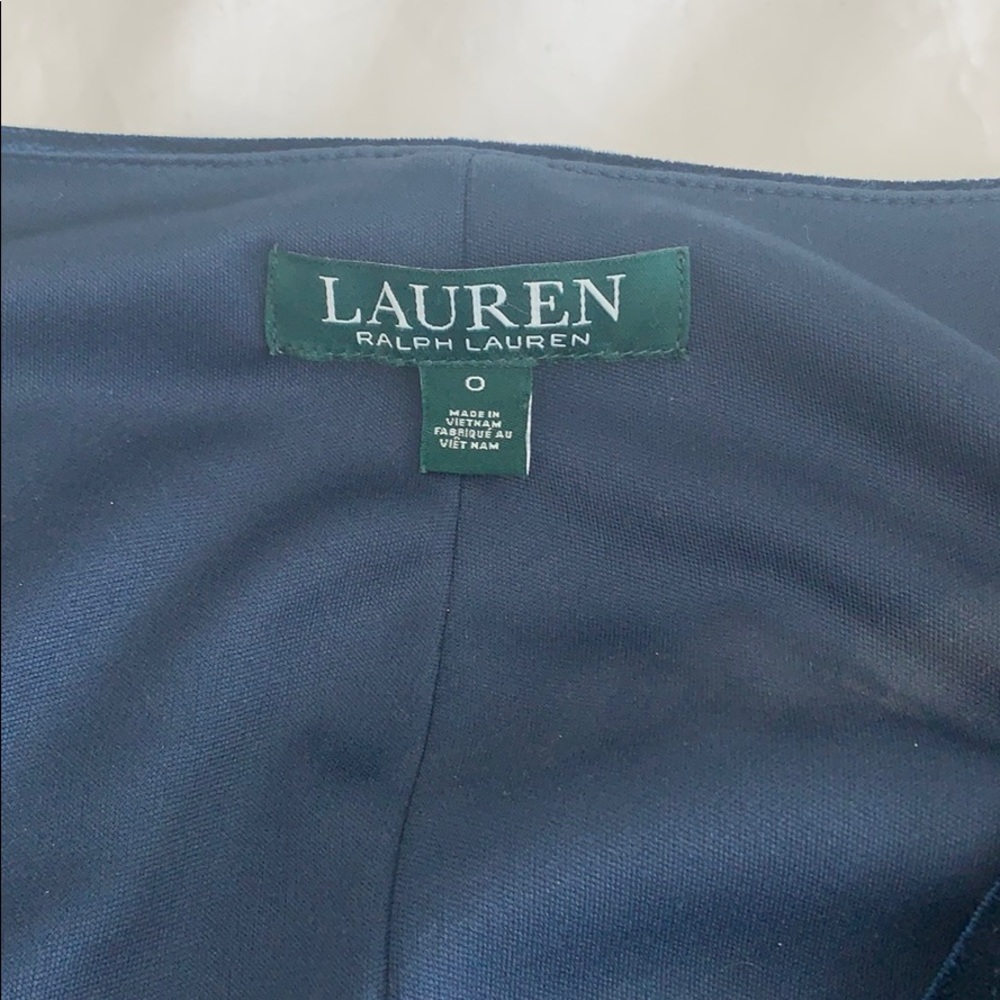 Ralph Lauren velvet v-neck midi dress - Picture 2 of 2